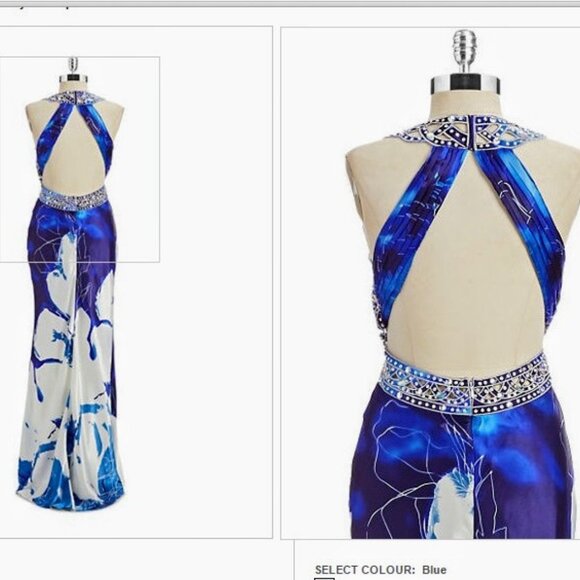 New Cachet blue gown, size XS - Picture 2 of 5